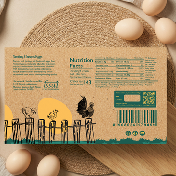 Nesting Greens Free-Range Kadaknath Eggs| Small size | Pack of 12