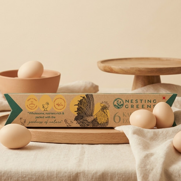 Nesting Greens Free-Range Kadaknath Eggs| Small size | Pack of 6
